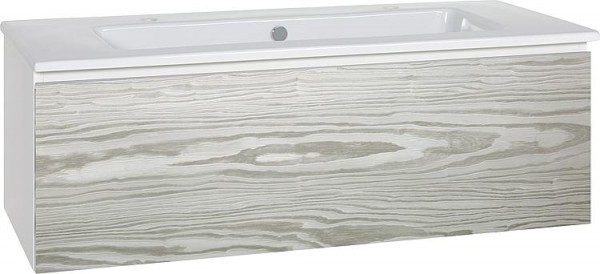 WTU + Keramik-WT Serie ELA Korpus weiß smt-Front Kiefer silbergrau,1210x420x510mm