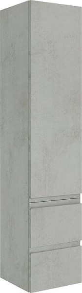 Hochschrank Serie MBO 1 Türe 2 Ausz. E.grau Steindek. An. Li 350x1625x370mm