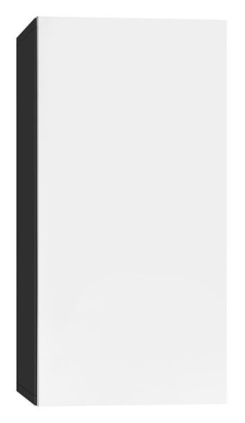 Hochschrank ELA mit Softclose Korpus schwarz smt - Front weiß smt 400x800x350mm