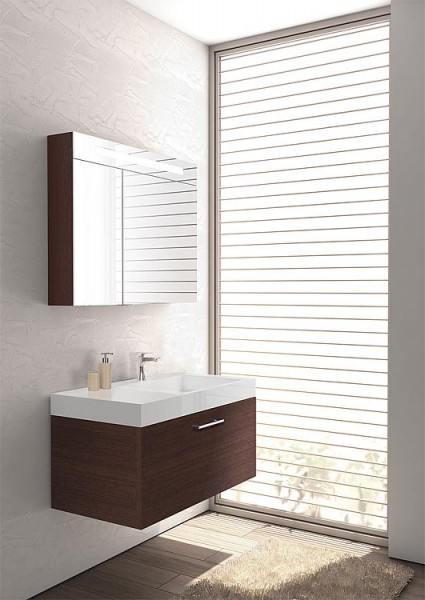 Badmöbel-Set ELISA Serie MAA Eiche dunkel m.Spiegelschrank