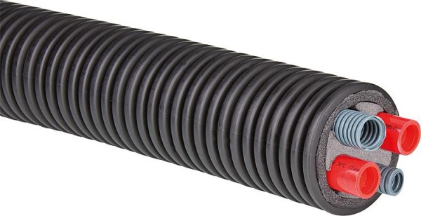 Wärmepumpen-Anschlussset Microflex Duo,Länge 15m DN25 (32x2,9) Drm. 125mm