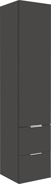 Hochschrank Serie MBF 1 Türe 2 Ausz. anthr. Hgl. Anschlag re. 350x1625x370mm