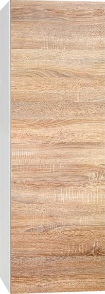 Hochschrank ELA mit Softclose Korpus weiß smt - Front Eiche sägerau 400x1200x350mm