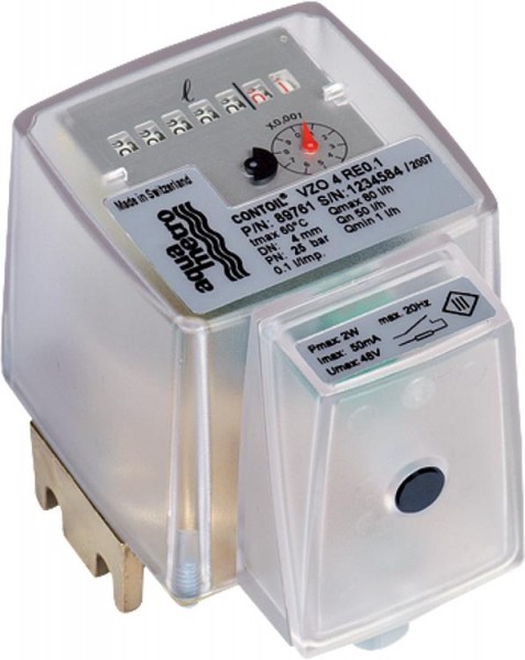 Aqua - Metro - Ölzähler Ringkolbenzähler VZO 4 RE 0,1 mit Innengewindeanschluß m. Impulsgeber