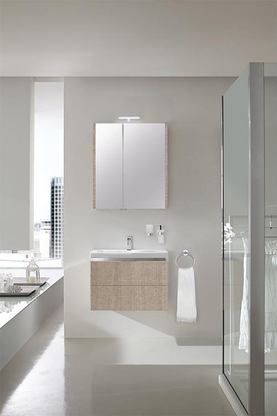 Badmöbel-Set EOLA Tranche ecru 700mm 2 Auszüge