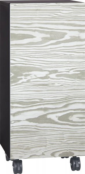 Rollcontainer ELA Korpus schwarz smt - Front Kiefer silbergrau 400x800x350mm