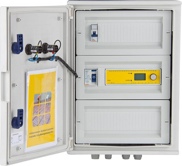 Schaltschrank u.Verteiler für Freiflach-Heizung, 3,6KW-1Heiz- kreis,inkl.Thermostat+Sensor