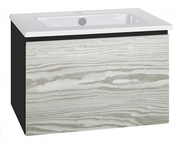 WTU + Keramik-WT Serie ELA Korpus schwarz smt - Front Kiefer silbergrau 610x420x510mm