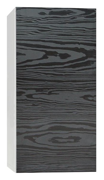 Hochschrank ELA mit Softclose Korpus weiß smt -Front Seekiefer schw. Anschl.li. 400x1600x350mm