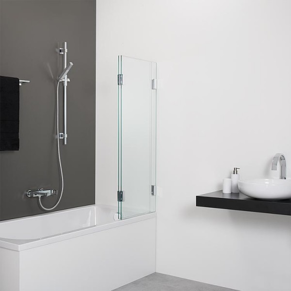 Badewannenaufsatz Farfalla 1 Drehteil +1 Fixteil 800x1400mm, 8mm ESG, revers.