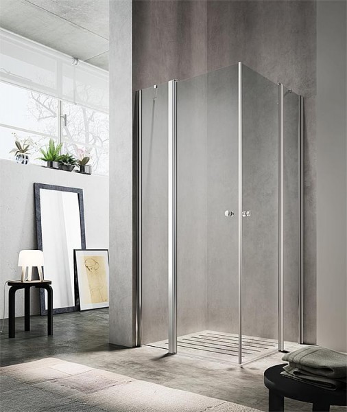 Eck-Duschkabine Lula, 5 mm Stark 975-990x975-990x1900 mm 2 Drehtüren