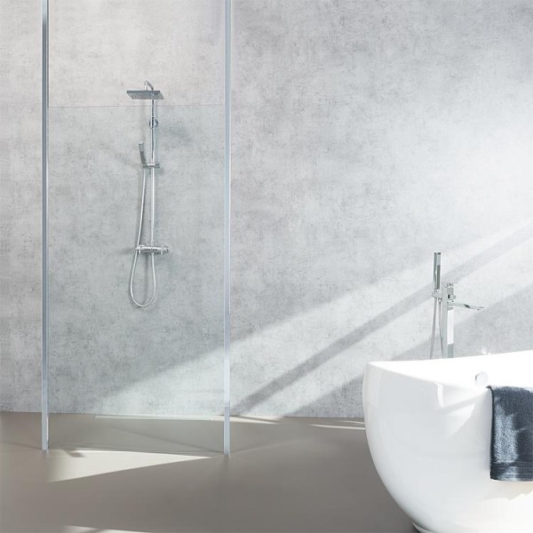 Walk-In Elora Modell 2, Dusch- abtr., Wandpr.+ 2 Stabilisations- pfosten, 1080x2000x8mm ESG