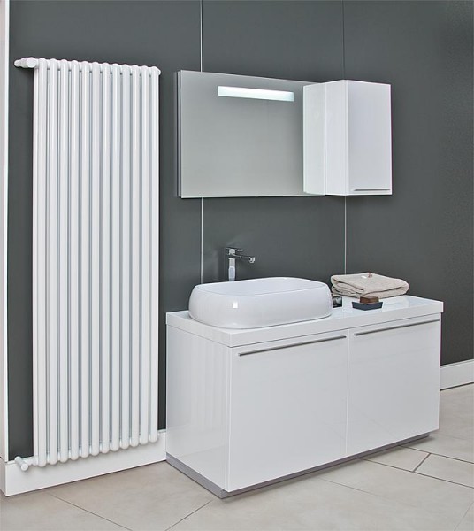 Aluminium-Röhrenradiator Tribeca RAL 9010, Typ 2000 x 4 Glieder