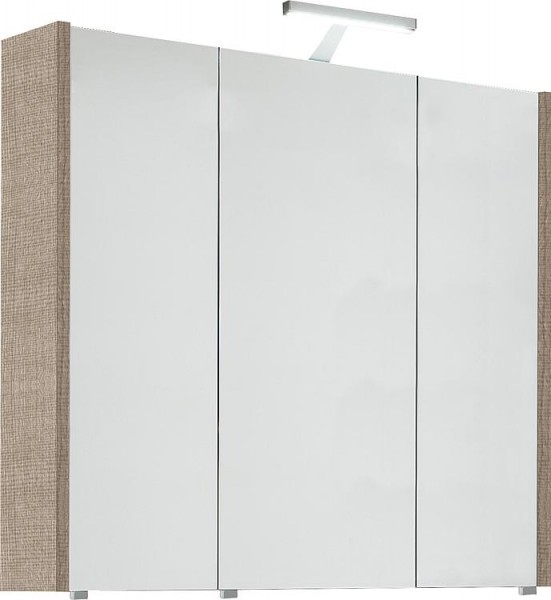 Spiegelschrank mit Beleuchtung Tranche ecru 3 Türen 850x750x188mm