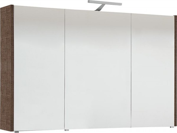 Spiegelschrank mit Beleuchtung Tranche braun 3 Türen 1050x750x188mm