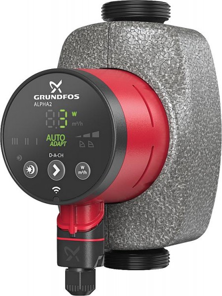 Umwälzpumpe Grundfos Alpha 2 15-60, DN15(1/2), PN10, 230V, Baulänge 130mm