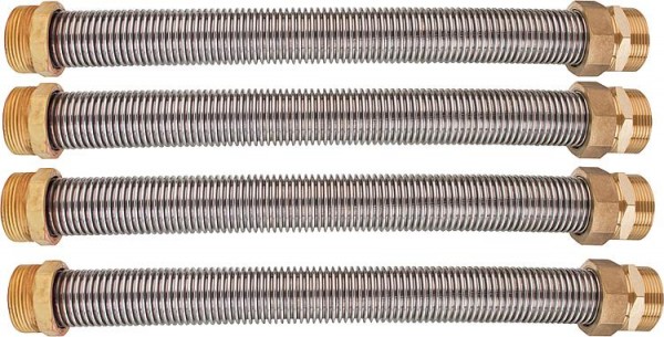 Speicherverbinder-Wellrohrset 2AG x 200mm, V4A, VPE = 4 Stück