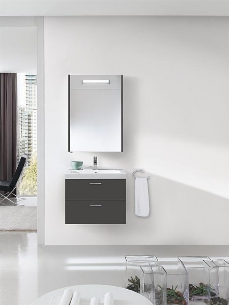 Badmöbel-Set EKRY Serie MBK anthrazit matt 2 Auszüge