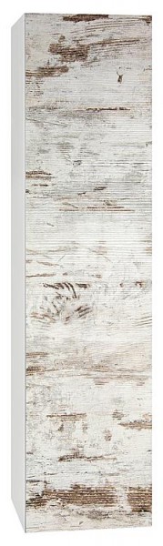 Hochschrank ELA mit Softclose Korpus weiß smt - Front Lärche w. used Anschl.re.400x1600x350mm