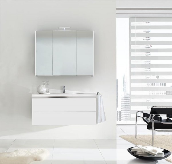 Badmöbel-Set ENOVI Serie MBH weiß matt 2 Auszüge