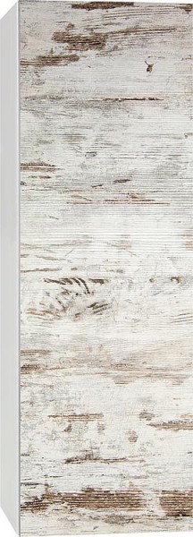 Hochschrank ELA mit Softclose Korpus weiß smt - Front Lärche weiß used 400x1200x350mm