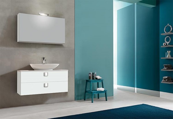 Badmöbel-Set ELION Serie MBL weiß matt 2 Auszüge