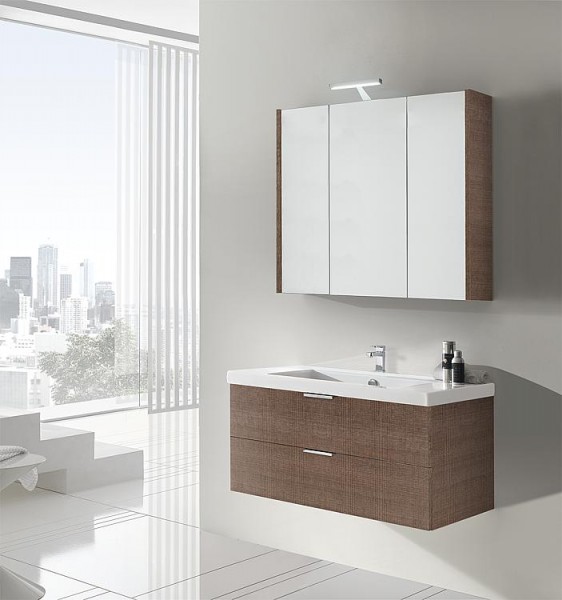 Badmöbel-Set EPIL Serie MBF Tranche braun 2 Auszüge Breite 1060mm
