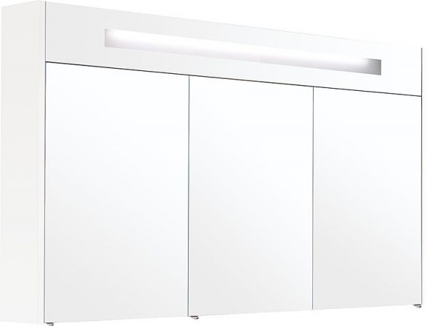 Spiegelschrank m. bel. Blende weiß Hochglanz 3 Türen 1200x750x188mm