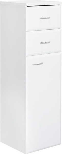 Hochschrank Serie MAC 1 Türe 2 Auszüge weiß Hgl. Anschlag re. 300x984x320mm