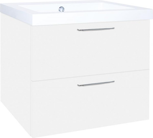 WTU+Mineralguss-WT EKRY weiß Hochglanz 2 Auszüge 610x550x510mm