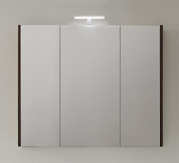 Spiegelschrank mit Beleuchtung Lärche braun 3 Türen 950x750x188mm