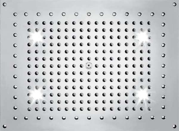 Kopfbrause DREAM FLAT mit RGB LED Lichtern, 570x470mm, 12Led s, chrom