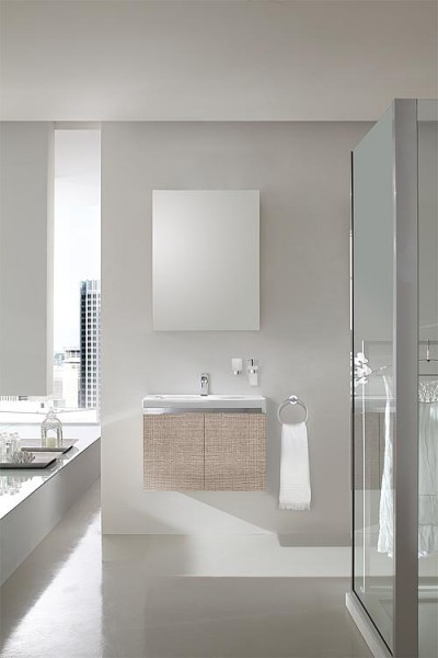 Badmöbel-Set EOLA Tranche ecru Breite 600mm 2 Türen