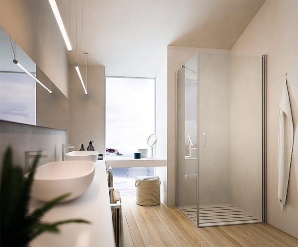 Eck-Duschkabine Eloa,Drehtür+1x Fixteil,T.875-890,W.875-890mm, H:1950mm,SiGla6mm m.Besch.