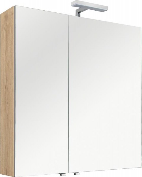 Spiegelschrank mit Beleuchtung Asteiche, 2 Türen 800x770x160mm