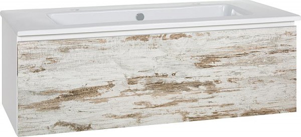 WTU + Keramik-WT Serie ELA Korpus weiß smt-Front Lärche weiß used,1210x420x510mm