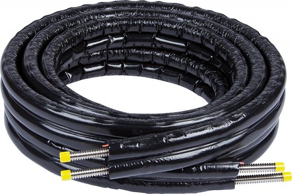 Solar-Flexrohr 2 in 2 DN 12, 25m mit Isolierung und Fühlerkabel