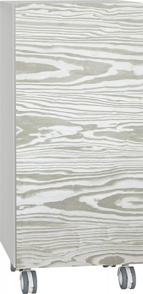 Rollcontainer ELA Korpus weiß smt - Front Kiefer silbergrau 400x800x350mm