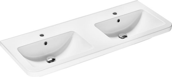 Doppelwaschtisch VANESSA BxHxT:1200x190x450mm m. 2 Hahnlöcher