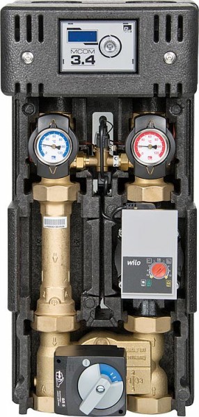 Heizkreisset Heatbloc MC44 DN32 (1 1/4), 3-Wege-Mischer-Bypass Wilo-Yonos Para-RSTG 30/7,5