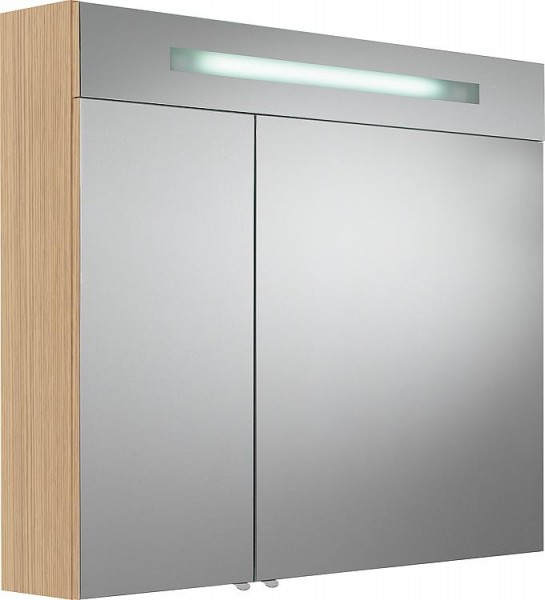 Spiegelschrank m. bel. Blende Eiche hell 2 Türen 900x740x160mm