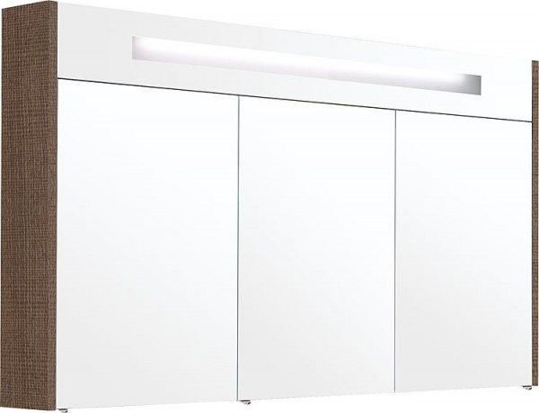 Spiegelschrank m. bel. Blende Tranche braun 3 Türen 1200x750x188mm