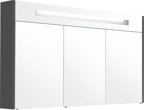 Spiegelschrank m. bel. Blende anthrazitmatt 3 Türen 1200x750x188mm