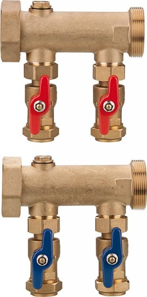 Soleverteiler DN 40 (1 1/2) 25 mm Klemmanschluss, 2 Kreise