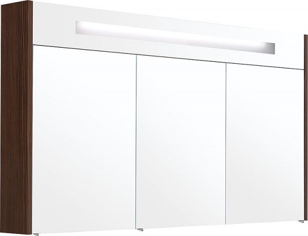 Spiegelschrank m. bel. Blende Lärche braun 3 Türen 1200x750x188mm