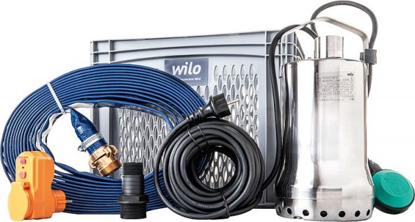 Hochwasserbox Wilo Mini mit Schmutzwasser-Tauchpumpe