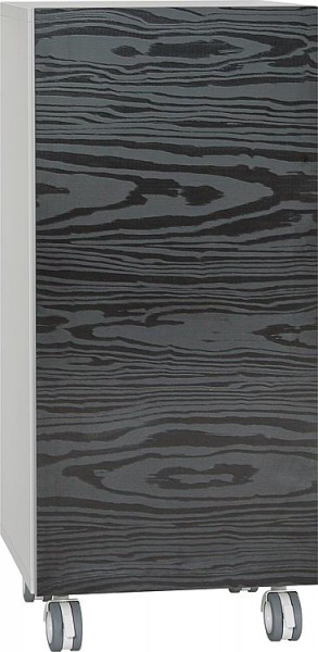 Rollcontainer ELA Korpus weiß smt - Front Seekiefer schwarz 400x800x350mm