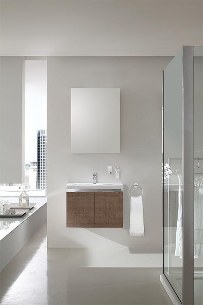 Badmöbel-Set EOLA Tranche braun Breite 600mm 2 Türen