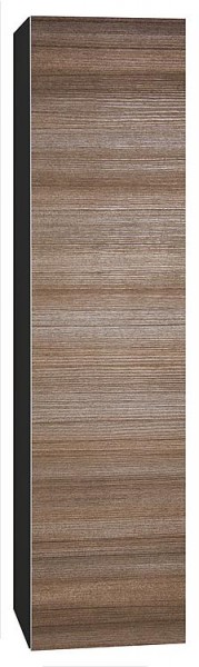 Hochschrank ELA mit Softclose Korpus schwarz smt - Front Teak Anschlag re. 400X1600x350mm