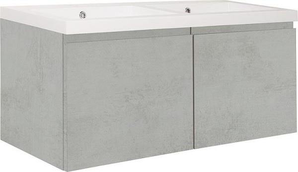 WTU+Mineralguss-WT ELAI Eiche grau Steindekor 2 Auszüge 1210x580x510mm